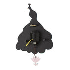Enesco Allen Designs Pastel Coloured Peacock Pendulum Wall Clock-Features a majestic peacock with colourful feathers, flower clock hands and a red bloom swinging pendulum