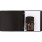 Five Star Stand-N-Store Pencil Pouch - Black/Grey-2 loops fit standard 3-ring binders