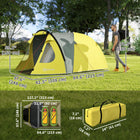 Outsunny 4 Person Camping Tent-Visual windows brighten interior, offer expansive outdoor views
