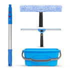 Gritt Commercial Pro Window Cleaning Kit - 14" Squeegee and Washer - 20" Pole Handle - 3 Gallon Bucket-3 tools for professional window cleaning