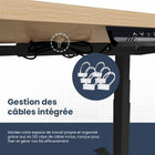 MotionGrey - Bureau assis-debout électrique à double moteur, réglable en hauteur, 165 po de largeur - Cadre noir-8