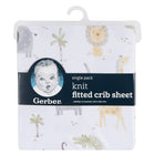 Gerber Childrenswear Knit Crib Sheet - Animals + Geo -Our essentials have been independently certified with STANDARD 100 by OEKO-TEX  so that you don’t have to worry about harmful substances