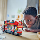 LEGO City Red Double-Decker Sightseeing Bus - 384 Pieces-Kids can rotate the destination display to choose between 4 LEGO City bus stops