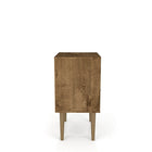 Manhattan Comfort Liberty 2.0 Nightstand, Rustic Brown/White (204AMC96)-Each Drawer can hold 22 Lbs., and Base top can hold 33 Lbs.