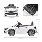Aosom 12V Mercedes SLC 300 Kids Electric Ride-on Car with Remote Control - White-Dual 30W motors provide a thrilling ride 
