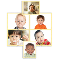 MOJO Faces Wooden 6-Puzzle Set-Arranging and assembling puzzle pieces trains perception, concentration and visual memory.