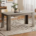 HOMCOM 63" Modern Dining Table with Wood Effect - Grey-Seats up to six and offers plenty of space for meals