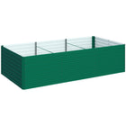 Outsunny Galvanized Raised Garden Bed - 94.5" L x 47" W x 24" H - Green-23.6"(60cm) extra deep design is suitable for deep-rooted plants 