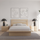 Nexera - Tête de Lit double Malibu en Chêne Blond Naturel -Montage Facile et Livraison à Domicile : Assemblage sans souci, livraison à votre porte pour une mise à niveau pratique de votre chambre à coucher