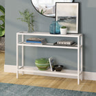 Hudson&Canal Sivil 42"W Console Table - White-Clean with a soft, dry cloth and no harsh chemicals or abrasive cleaning materials