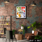 Beatles Pop Art Collage with Platinum LP - Framed Print - 29" x 38"-Officially licensed music memorabilia