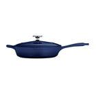 Tramontina Bestow 10" Enameled Cast Iron Skillet with Lid - Gradated Cobalt-Lifetime Warranty