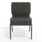 Flash Furniture HERCULES Series 21"W Church Chair with Silver Vein Frame - Dark Grey Fabric-16 Gauge Steel Frame