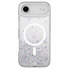 SwitchEasy Starfield 3D Compatible with MagSafe Case for iPhone 17 Air - Transparent-Dazzling visual effect: Utilizes vacuum drop glue technology, silver foil and bright powder to create a 3D dimensional visual effect