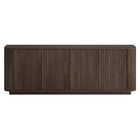 Hudson&Canal Canton TV Stand for TV's up to 75" - Alder Brown-A transitional design accommodates TVs up to 75" for your entertaining space