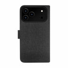 Blu Element - Étui Folio 2-in-1 MagSafe pour iPhone 17 Pro Max - Noir-Matériau semi-doux cousu à la main de qualité supérieure