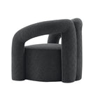 Manhattan Comfort Darian 32.68" Modern Boucle Upholstered Accent Chair - Black-Commercial Grade Tested with Weight Capacity of 440 Lbs