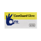 Cure Guard Vinyl Powder-Free Disposable Gloves - Clear - Medium - 100 Pack-Ambidextrous
