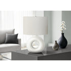 Monarch Specialties 24" H Contemporary Table Lamp - White Ceramic / Ivory / Cream Shade-A convenient on/off rotary switch operates up to a 100W bulb (not included) to instantly illuminate a living room, office, or bedroom space