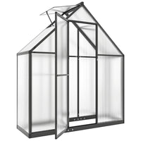 Outsunny - Serre de jardin mini 6 pi L x 2 pi l x 6,6 pi H avec porte enroulable et fenêtres en maille, vert-Cadre robuste en alliage d'aluminium pour une utilisation à long terme  
