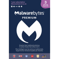 Malwarebytes Premium Anti-Malware pour plusieurs appareils - 3 appareils-SOLUTIONS PRIMÉES: contre les virus, malware, spyware et plus encore.