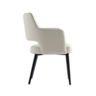 Manhattan Comfort Tremont 22.8" Modern Leatherette Upholstered Dining Arm Chair - Stone-Seat Height: 18.9 in