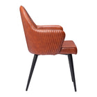 Zuo Silloth Dining Chair - Brown-Dimensions: 22.2" L x 21.7" W x 33.7" H