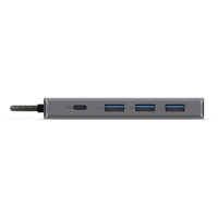 BlueDiamond - Concentrateur USB-C 4-en-1 Slim - 100 W PD-Connecteur USB-C : Ce câble USB-C de 15 cm de long connecte vos appareils et assure une transmission de données rapide et une alimentation via un seul port