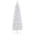 HOMCOM - Arbre de Noël artificiel de 7pi de haut avec base en acier - blanc-Arbre vert de 7pi de haut, offrant un aspect sain et naturel 