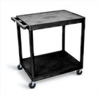 Luxor - Grand chariot utilitaire en mousse structurelle à 2 tablettes - 24" x 32" - capacité 300 lb - noir-Chariot utilitaire polyvalent, idéal comme chariot de service, de rangement et plus encore