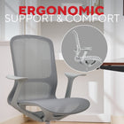 Staples Mesh Task Chair - Grey-Smooth recline with adjustable seat height and tilt tension