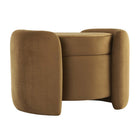 Modway Nebula Upholstered Performance Velvet Ottoman - Cognac-Modern Storage Ottoman
