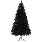 HOMCOM 7.5' Artificial Christmas Tree with Auto Open - Steel Base - Black-7.5ft/2.25m tall in a wide shape, providing a healthy, natural look 