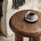 Modway Mavina Mango Wood Side Table - Walnut-Non-Marking Felt Pads