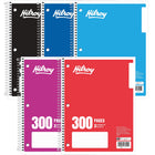 Hilroy 3-Subject Notebook, Ruled, 3-Hole Punched, Assorted Colours, 10-1/2" x 8", 300 Pages-7mm ruled sheets with margins are 3-hole punched so they fit standard binders