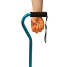 BIOS Living Quad Cane - K-Style Base - Blue-Cushion grip handle for less stress on the wrist and hands