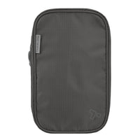 Travelon Compact Hanging Toiletry Case - Charcoal-Two compartments with a top zip pocket ideal for small items like combs and razors