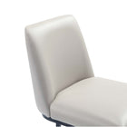 Manhattan Comfort Serena 17.71" Modern Leatherette Upholstered Barstool - Light Grey - 2 Pack-Weight Capacity: 300 Lbs