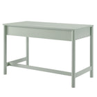 Modway Emmeline 47.64" 1-Drawer Scallop Writing Desk - Sage-Non-Marking Floor Glides