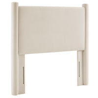 Modway Rael Performance Velvet Twin Headboard - Alabaster-Padded Headboard