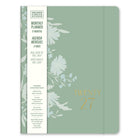 Orange Circle Studio Floral Silhouette Just Right Monthly Planner - 7.5" x 9.75" - Assorted Colours - Bilingual-Features elastic band for closure and interior storage pocket