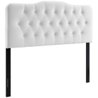 Modway Annabel Diamond Tufted Performance Velvet Full Headboard - White-Luxurious Full Headboard