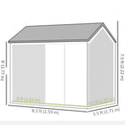 Outsunny - Abri de jardin en métal 8.5'x5.5', porte verrouillable, gris clair-Le cadre en acier galvanisé peut résister aux intempéries toute l'année 