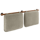 Modway Anela Wall-Mounted Chenille Upholstered Full Headboard - Oatmeal Walnut-Full Size Floating Headboard