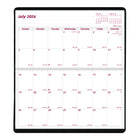 Brownline 2027 18-Month Monthly Pocket Planner with Stitched Binding - 6-1/2" x 3-1/2" - Assorted Colours-One month on two pages, one block per day 