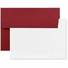 JAM Paper Stationery Set - 25 White Cards and 25 A2 Envelopes - Dark Red - set of 25-Color: Dark Red 