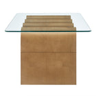 Modway Ondine Glass Top Coffee Table - Natural-Assembly Required