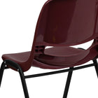 Flash Furniture HERCULES Series Burgundy Ergonomic Shell Stack Chair-Vented Back allows air circulation