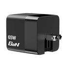 Verbatim GaN 65W Charger with Retractable Cable-Galliam Nitride GaN technology delivers high powered, fast, efficient charging, and generates less heat. GaN chargers are smaller and lighter than traditional silicon based chargers, making them ultra portable and ideal for travel