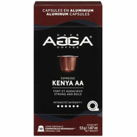 Agga Kenya Nespresso Compatible Capsules - Dark - 10 Pack-Compatible with Nespresso OriginalLine - Dark - Capsule - Kenyan AA - Kosher - 10 / Box